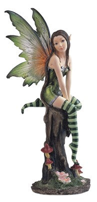 Fairy. Green. On Stump