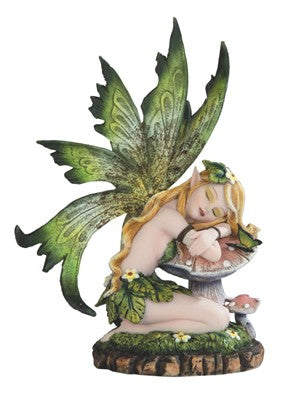 Fairy. Green on Mushroom