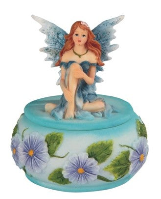 Fairy Trinket Box. Small. Blue