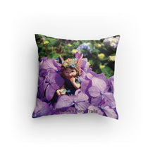 Pillow. Large 14 x 14 soft plush **Hydrangea Wonder**