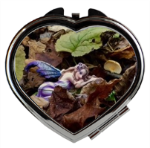 Compact Mirror. Heart-shaped. 