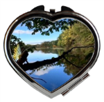 Compact Mirror. Heart-shaped. 