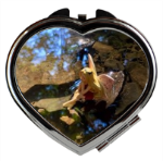 Compact Mirror. Heart-shaped. 