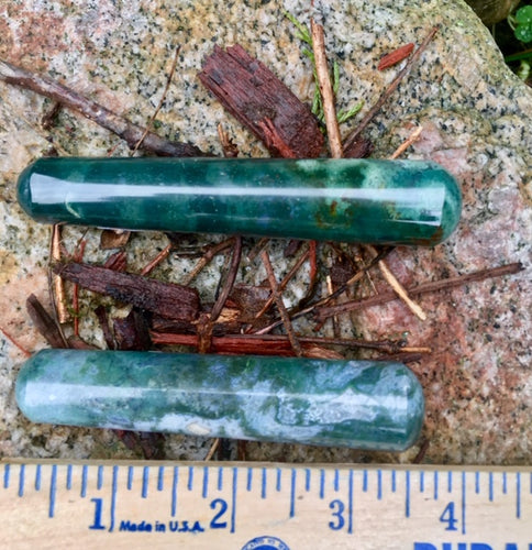 Crystal Massage Wand. Moss Agate