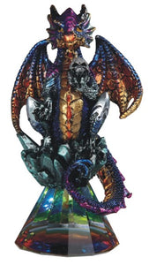 Dragon. Purple Blue on Crystal Pyramid