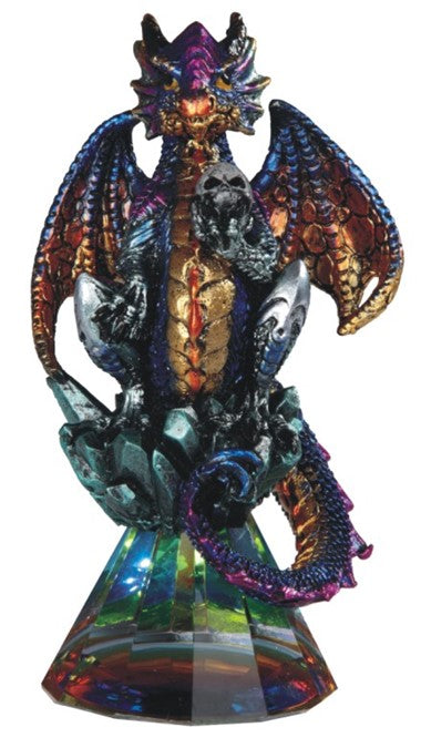 Dragon. Purple Blue on Crystal Pyramid