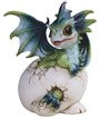 Dragon. Blue hatching