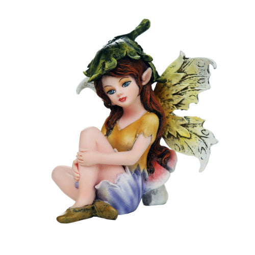 Fairy. Lazin' w/green leaf hat. sm
