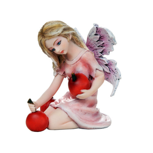 Fairy. Pink. Kneeling w/pumpkins. sm