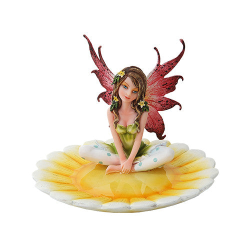 Fairy Jewelry Tray. Pink w/Yellow