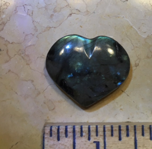 Heart. Small. Labradorite