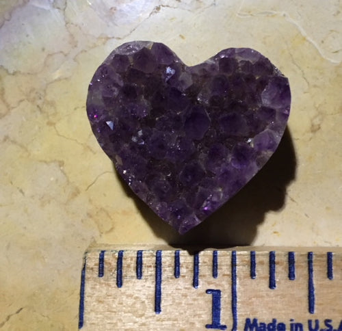 Heart. Small. Amethyst Druze