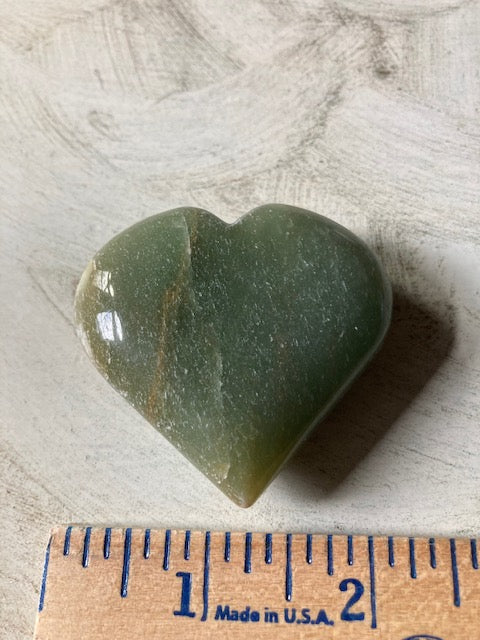Heart. Medium. Aventurine, Green