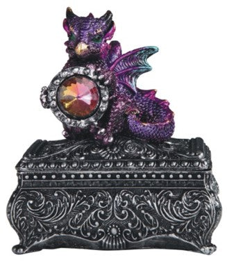 Dragon. Trinket Box. Purple