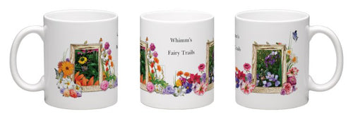 Mug, 11 oz. white ceramic  **Flower Frenzy**