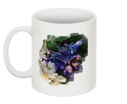 Mug 11 oz. white ceramic **Purple Fantasy**