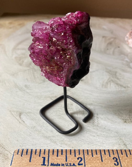 Nugget. Amethyst. Dyed on stand