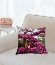 Pillow. Large 14 x 14" soft, plush **Budding Thoughts**