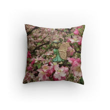 Pillow. Large  14 X 14" soft, plush  **Pink Blossom Blast**