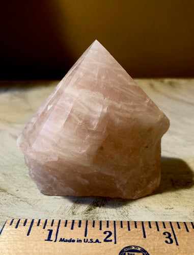 Point. Rose Crystal. MED w/polished top