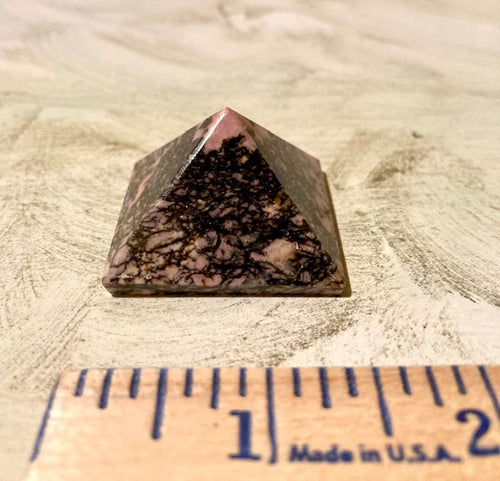 Pyramids. Rhodonite