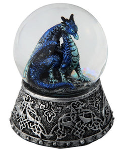 Snow Globe. Dragon. Blue