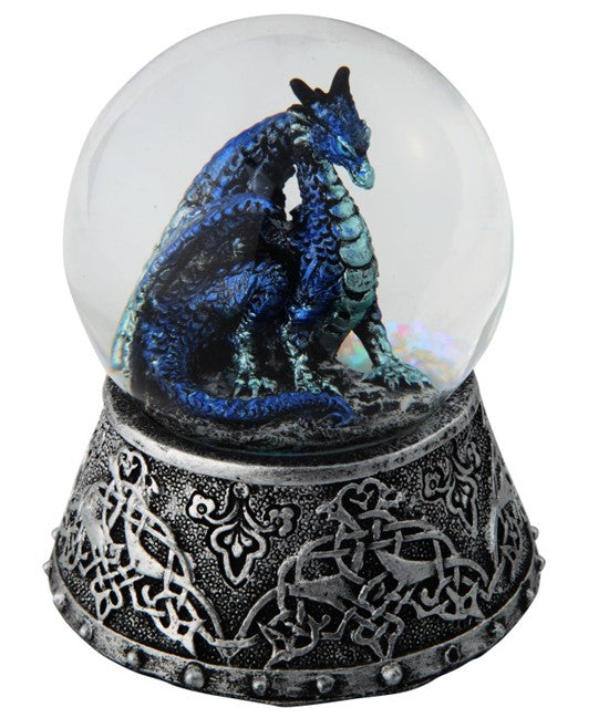Snow Globe. Dragon. Blue