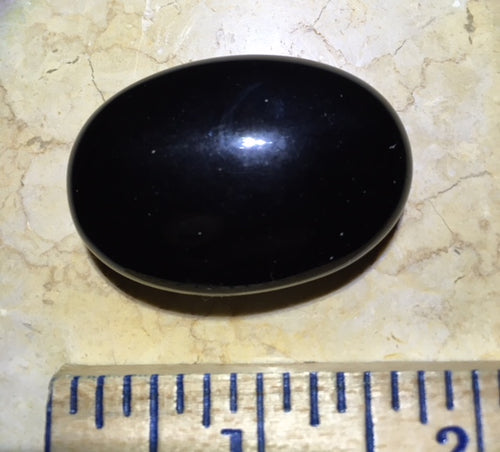 Crystal. Soapshape. Obsidian, Black. Small