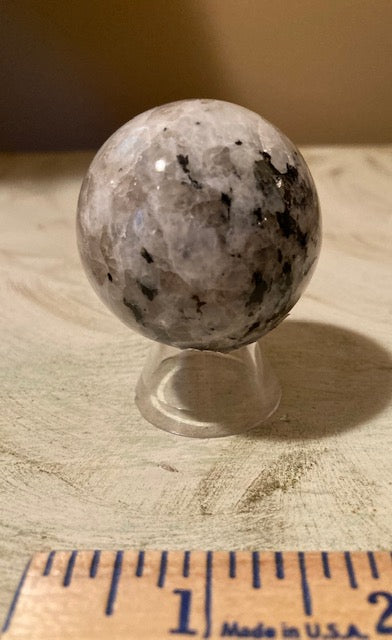 Spheres. Moonstone, Rainbow. Med