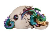 Dragon. Blue.  Hatching w/gem