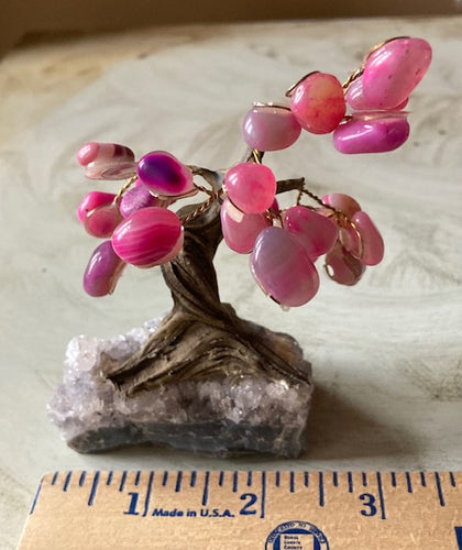 Crystal Tree. Quartz, Pink. Small