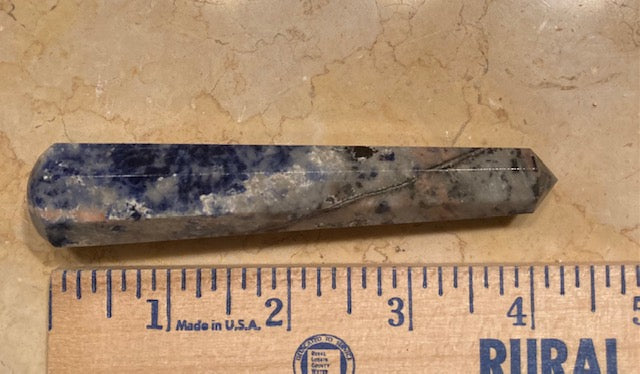 Crystal Massage Wand. Sodalite. One-point