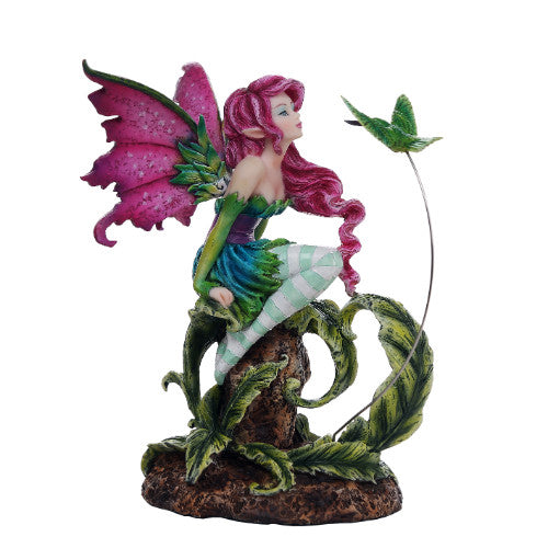 Fairy. Magenta Sitting w/bird
