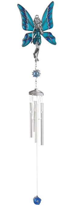 Wind Chime. Fairy. Blue Pewter